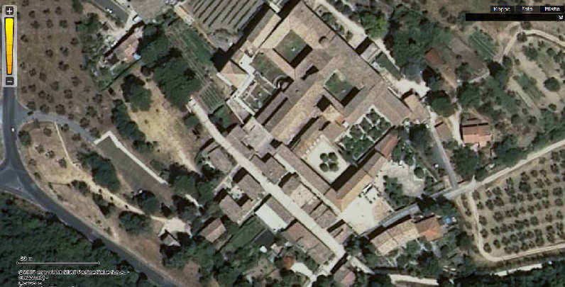 Abbazia Farfa dal satellite