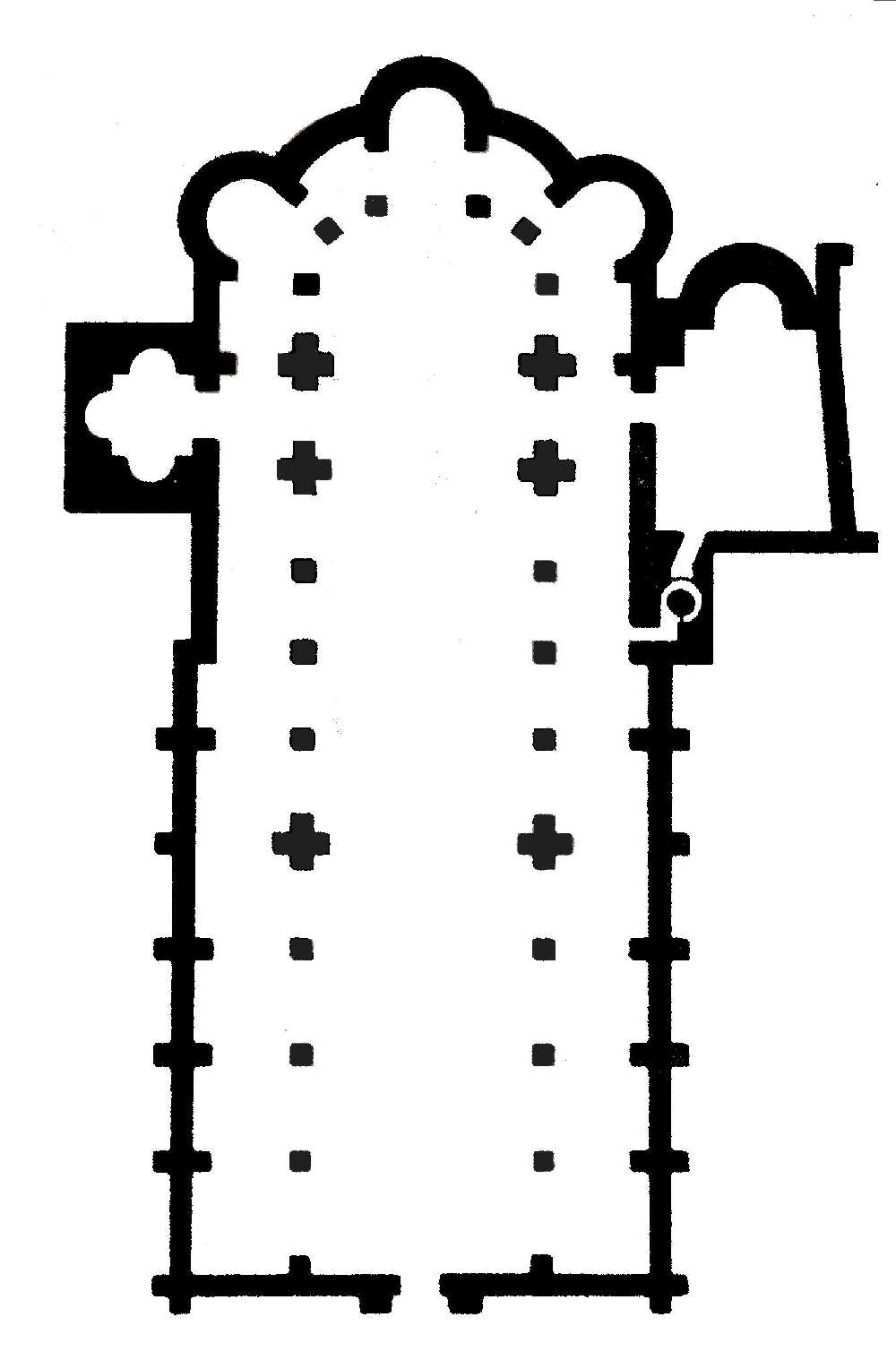 PIanta dell'abbazia di Sant'Antimo