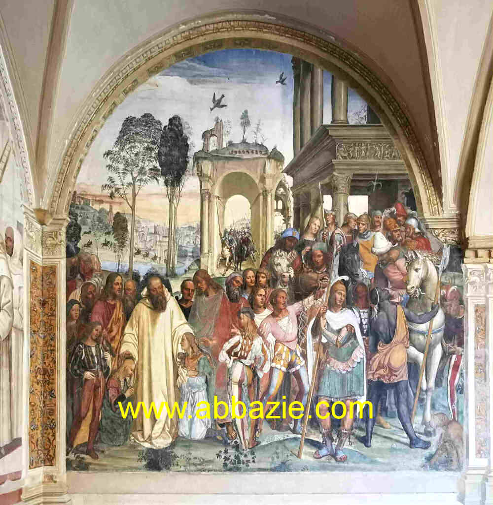 Come San Benedetto riceve li due giovinetti romani Mauro e Placido - Sodoma