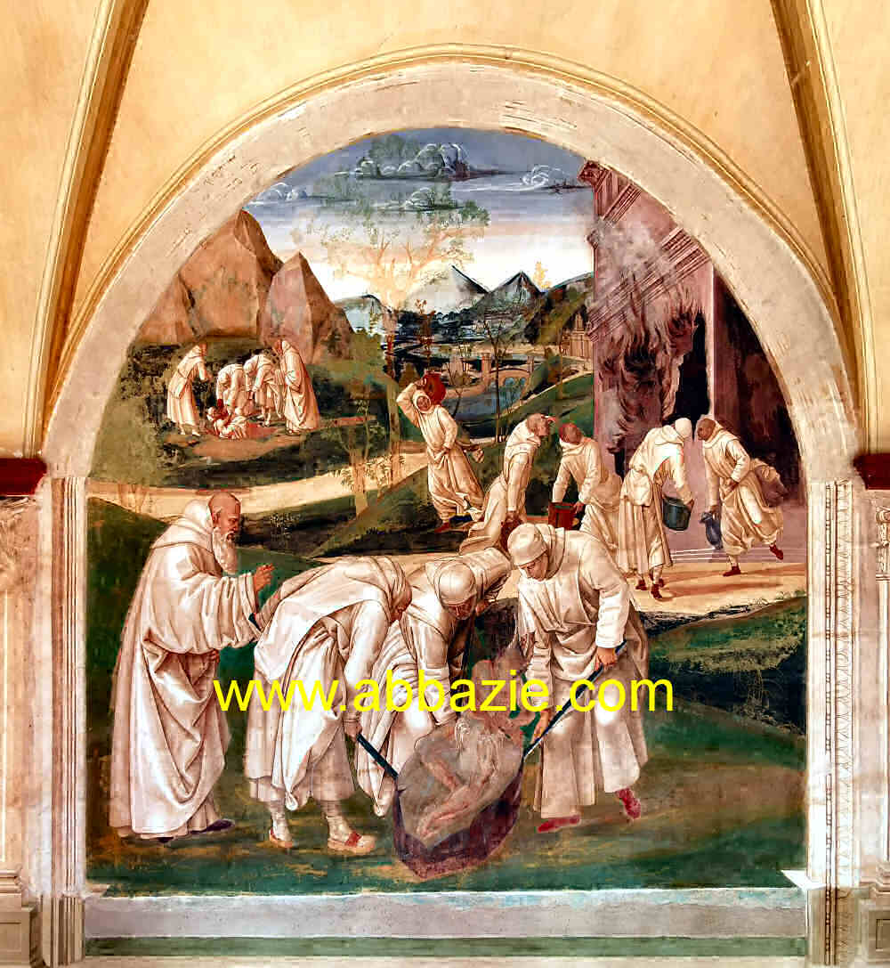 Come San Benedetto caccia lo nimico in sopra alla pietra