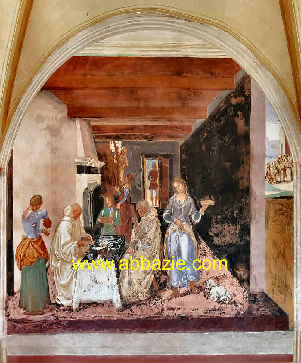 Come San Benedetto dice alli monaci dove e quando avevano mangiato fuori dal monastero
